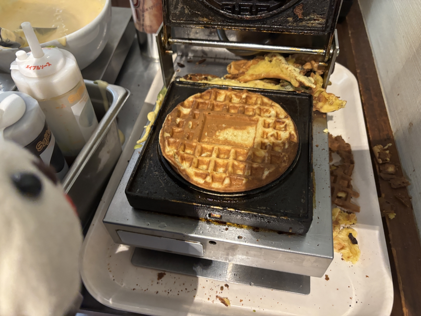 ワッフル焼き上がり