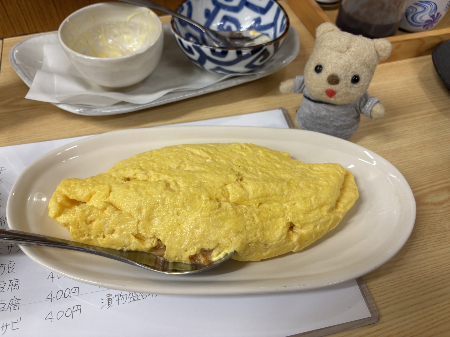 キムチ納豆オムレツ