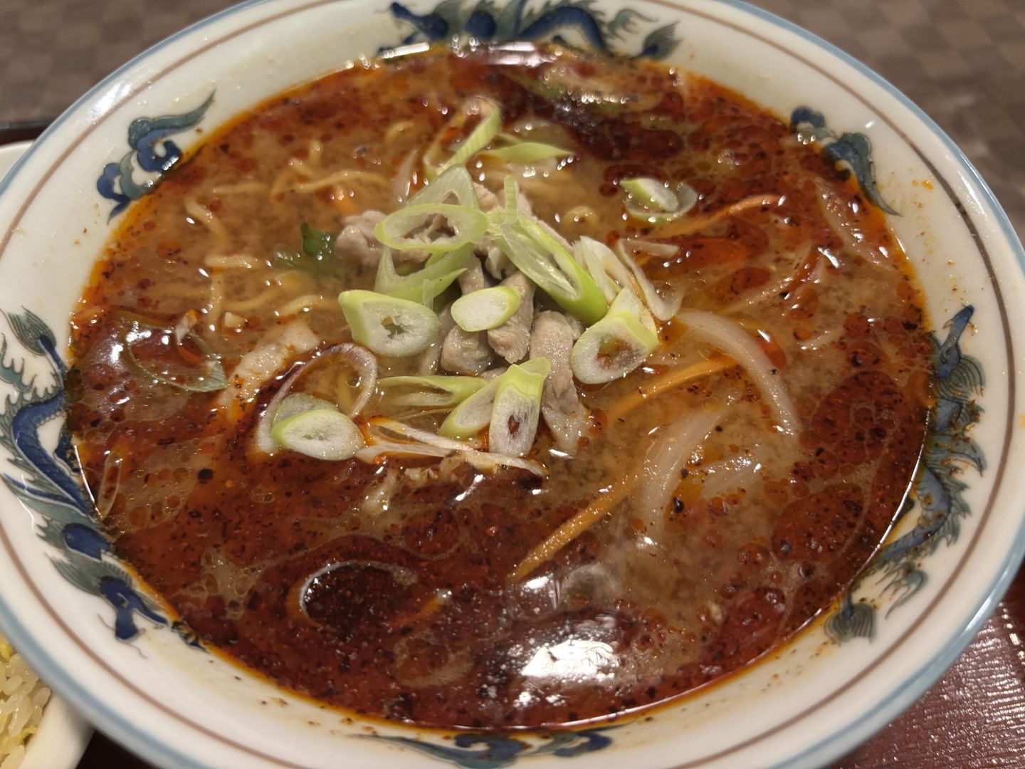 辛そうなラーメン