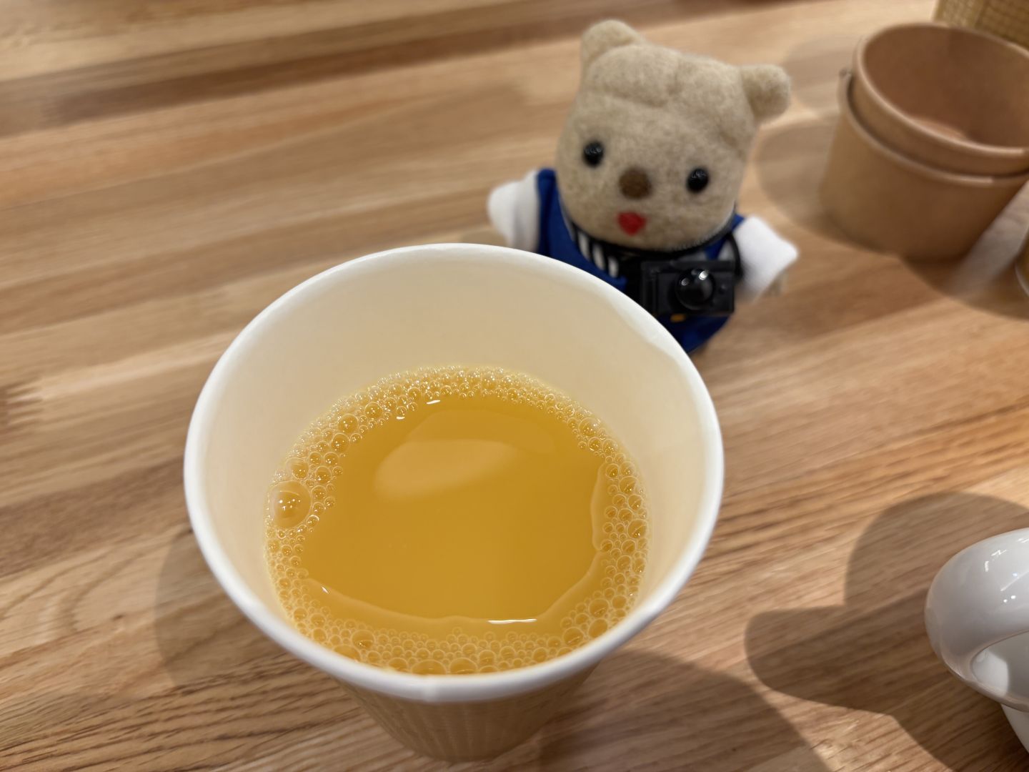 オレンジジュースも頂く