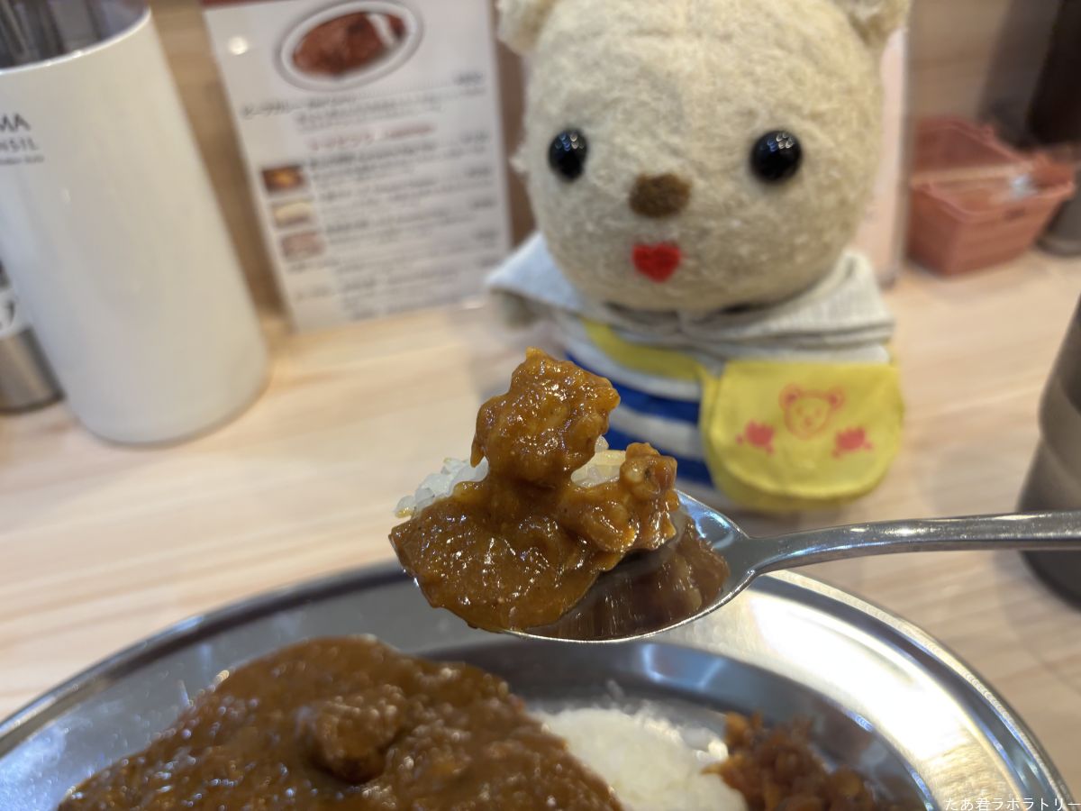 バランスの良いカレー。ご飯が進む。